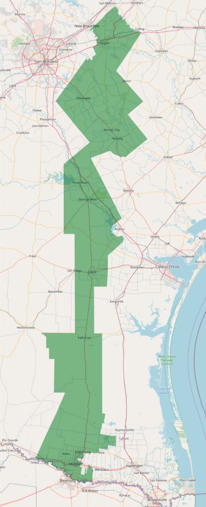 map of Texas district 15